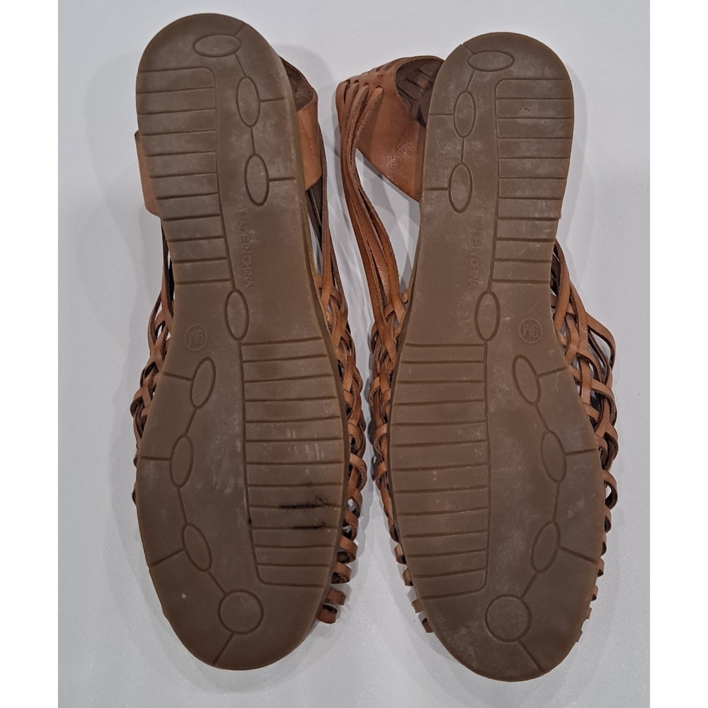 Karen Scott Brown Leather Slide On Sandals Reina Leather Size 9M - Picture 2 of 5